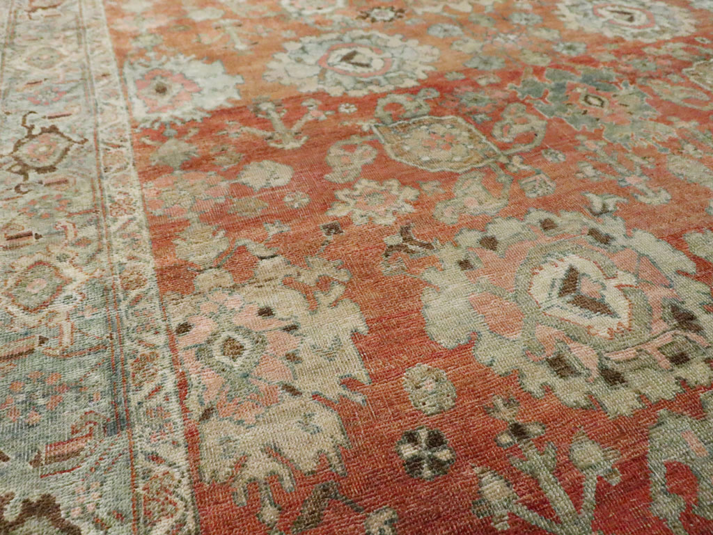 Antique Persian Bidjar Accent Rug, No.27646 - Staging