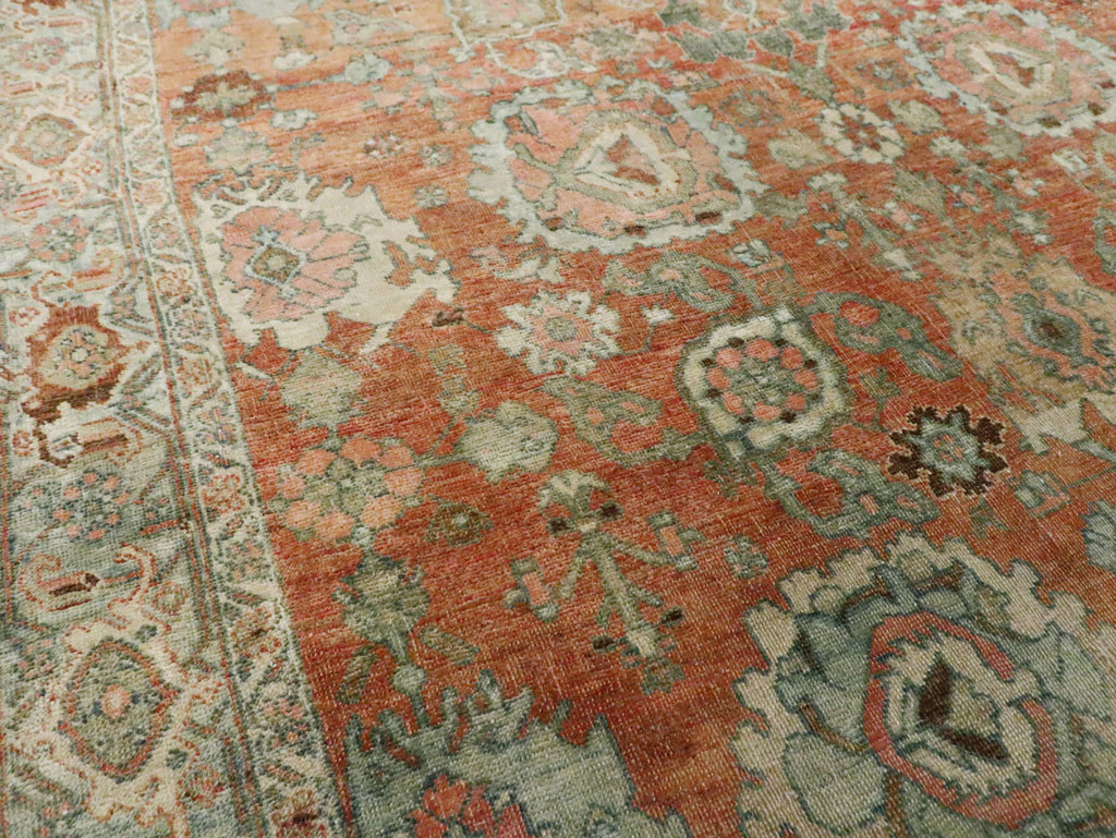 Antique Persian Bidjar Accent Rug, No.27646 - Staging
