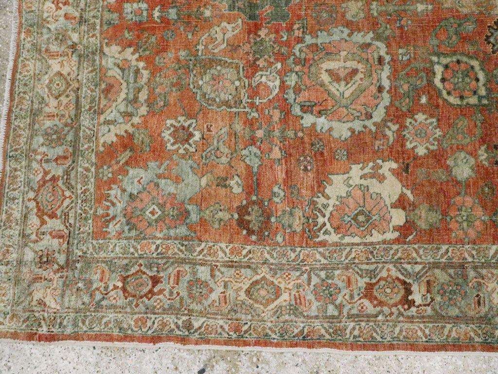 Antique Persian Bidjar Accent Rug, No.27646 - Staging