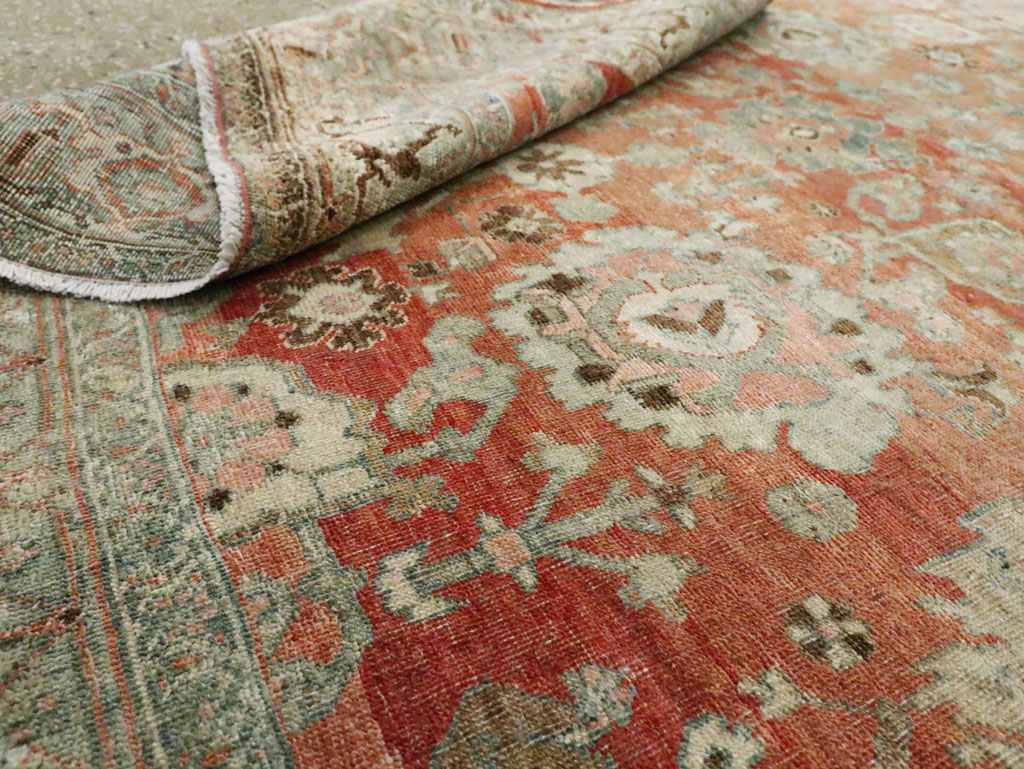 Antique Persian Bidjar Accent Rug, No.27646 - Staging