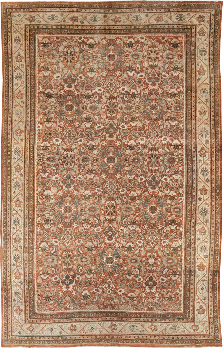 Antique Persian Mahal Carpet, No.27647 - Staging