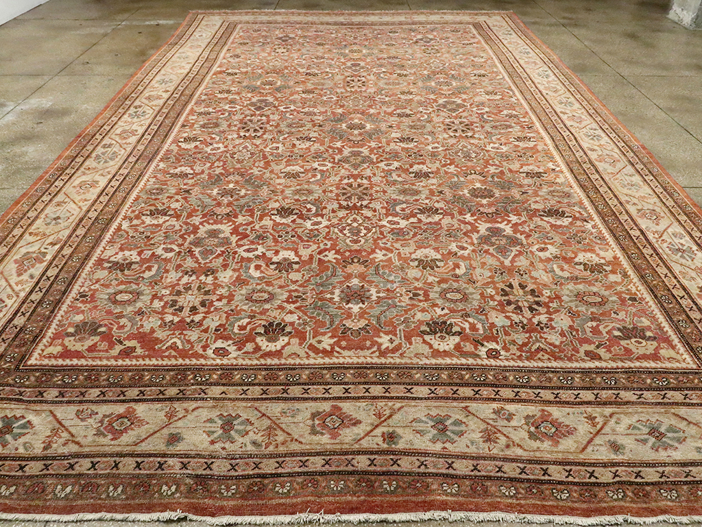 Antique Persian Mahal Carpet, No.27647 - Staging
