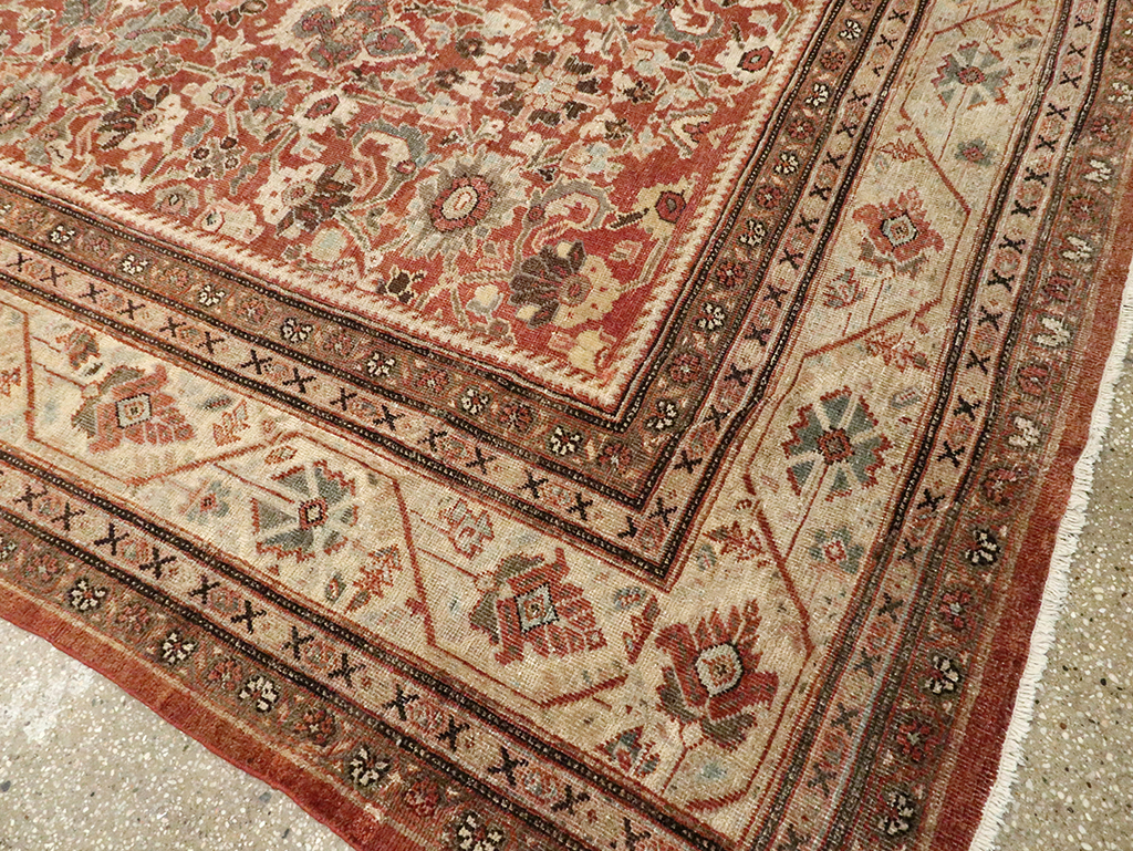 Antique Persian Mahal Carpet, No.27647 - Staging