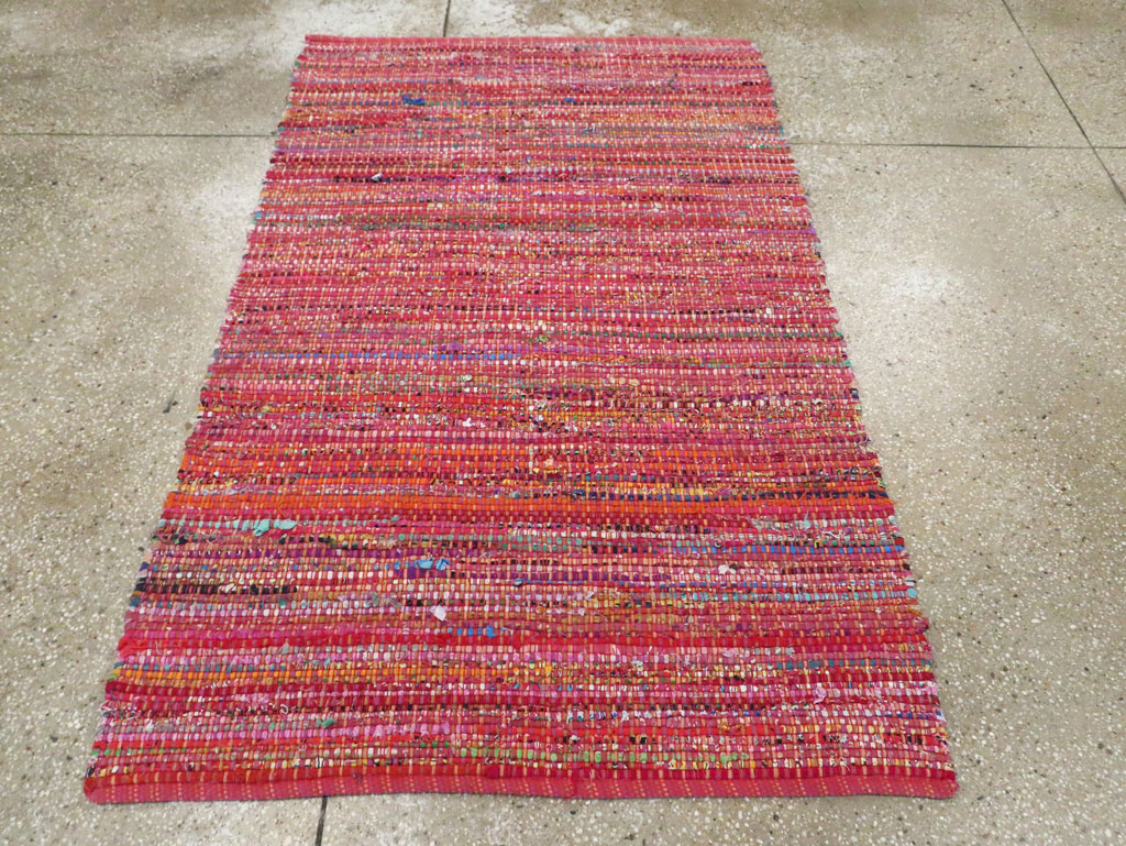 Vintage American Rag Rug, No.27654 - Staging