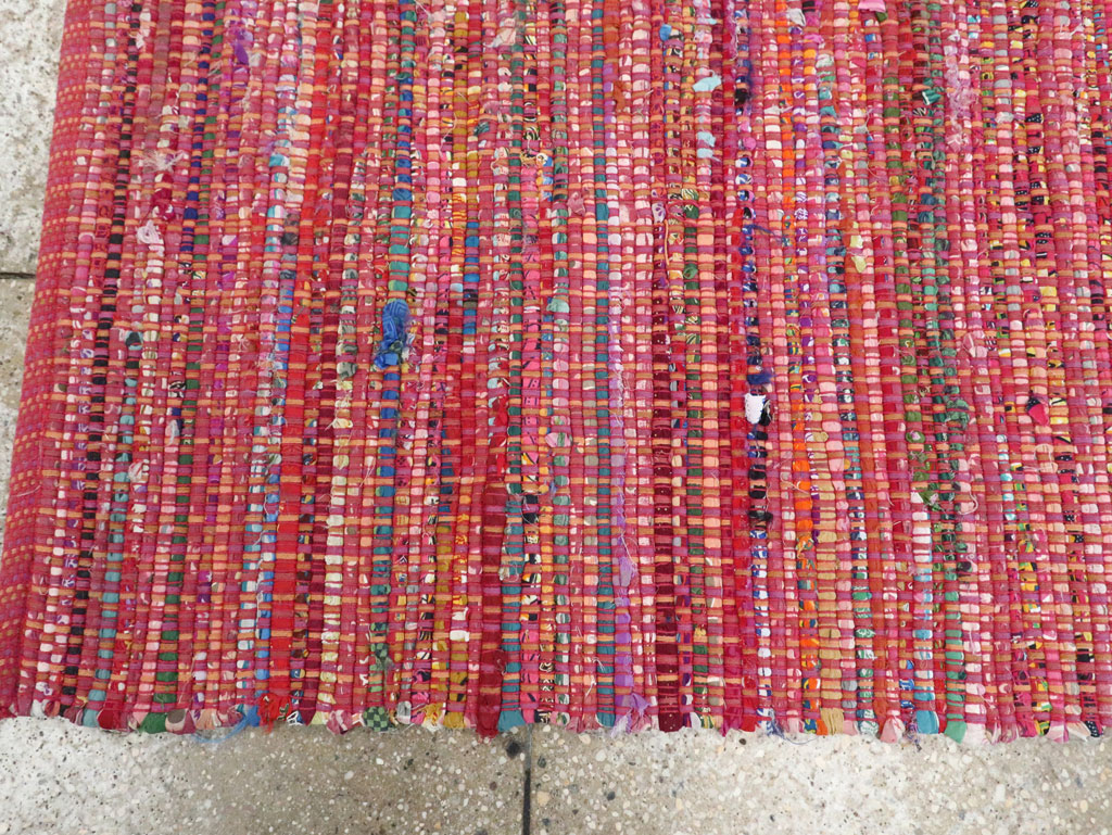 Vintage American Rag Rug, No.27654 - Staging
