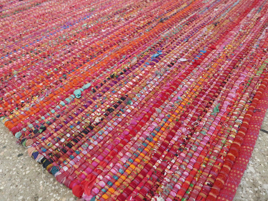 Vintage American Rag Rug, No.27654 - Staging
