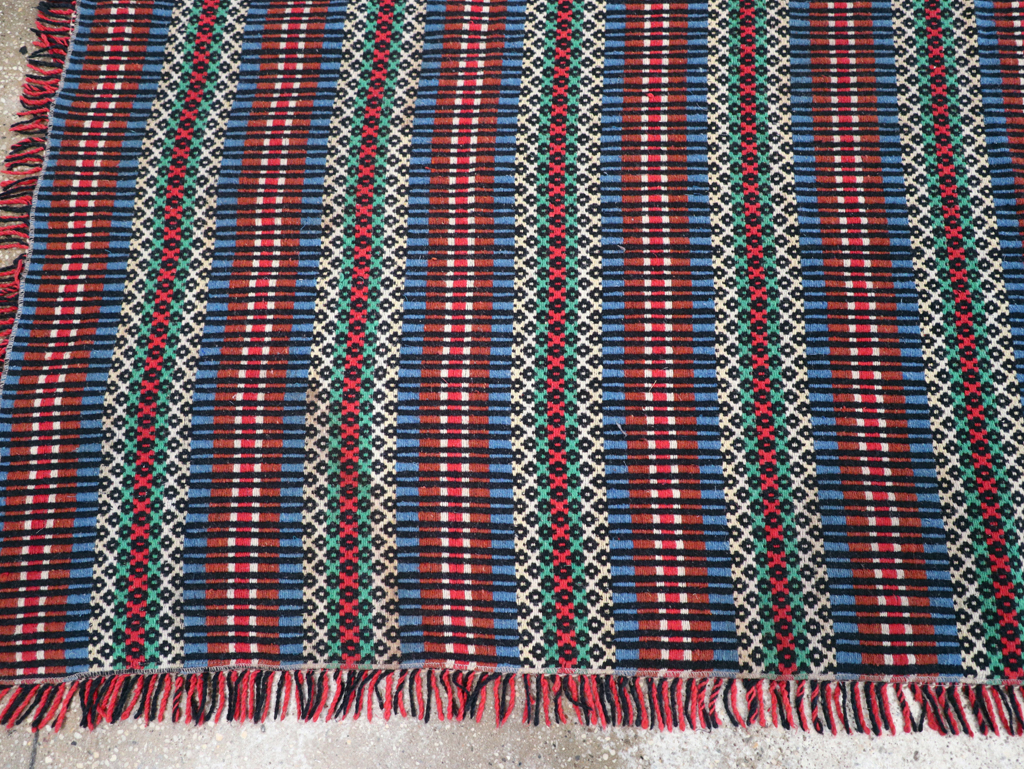 Vintage European Flatweave, No.27655 - Staging