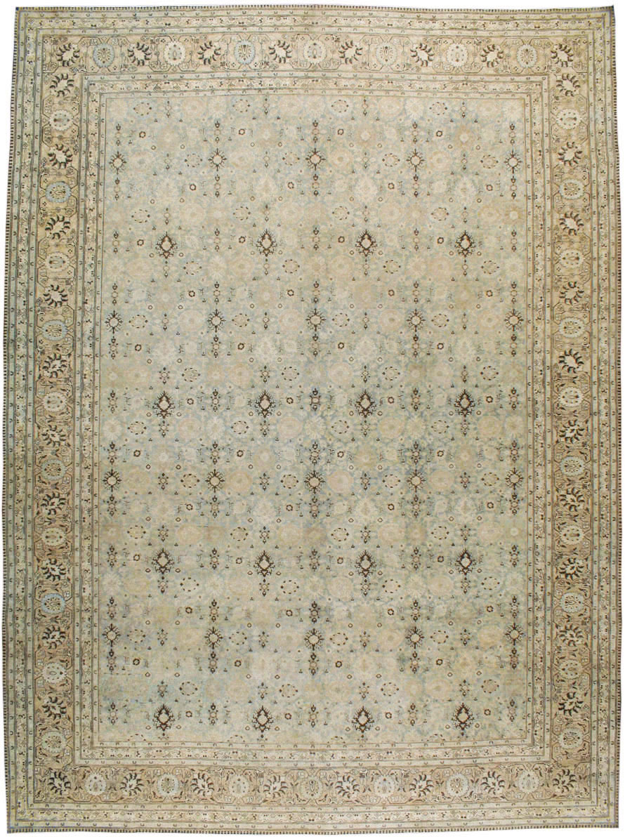 Antique Persian Tabriz Carpet, No.27659 - Staging
