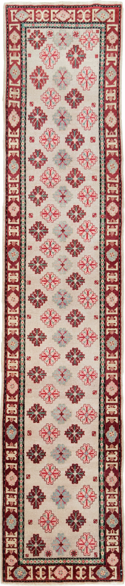 Vintage East Turkestan Khotan Runner (Pair: 2 of 2), No.27664 - Staging