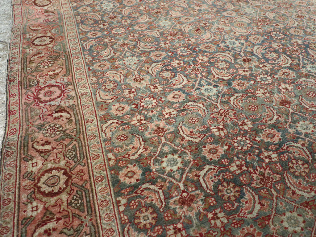 Antique Persian Bidjar Wide Gallery Runner, No.27665 - Staging