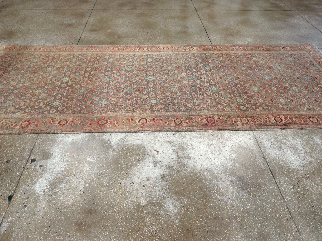 Antique Persian Bidjar Wide Gallery Runner, No.27665 - Staging