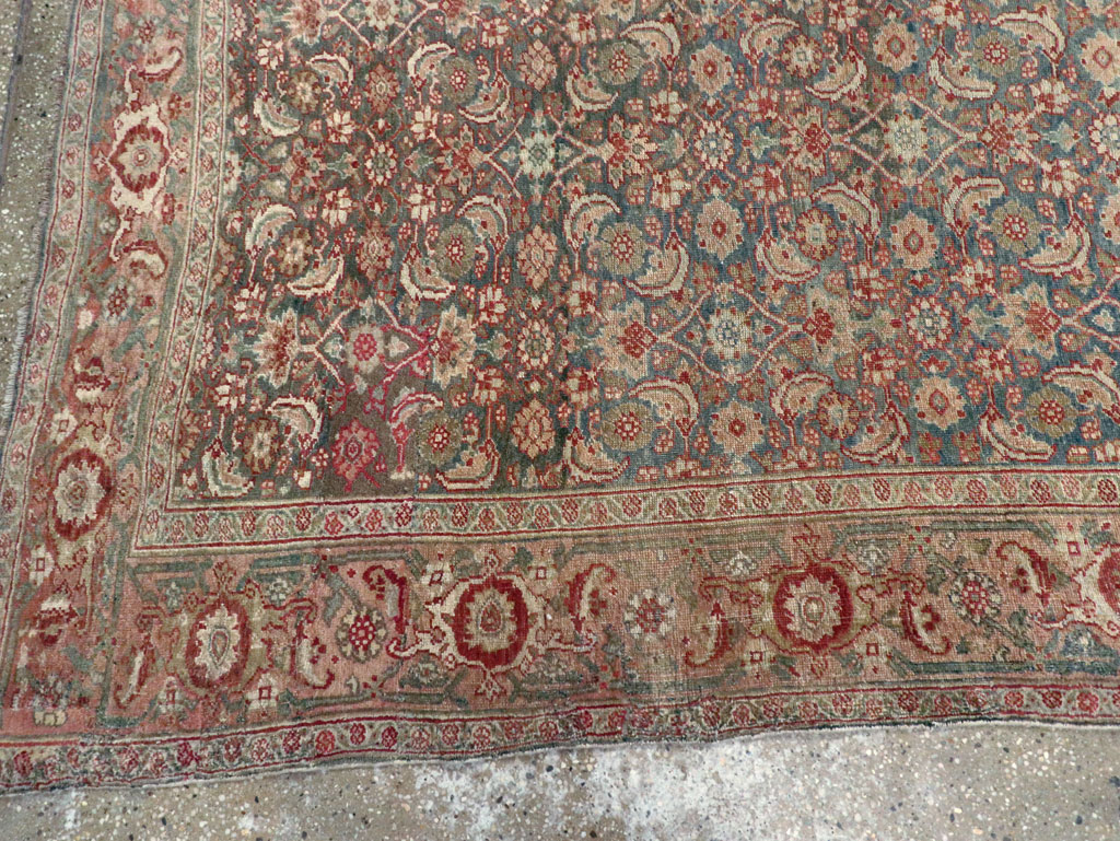 Antique Persian Bidjar Wide Gallery Runner, No.27665 - Staging