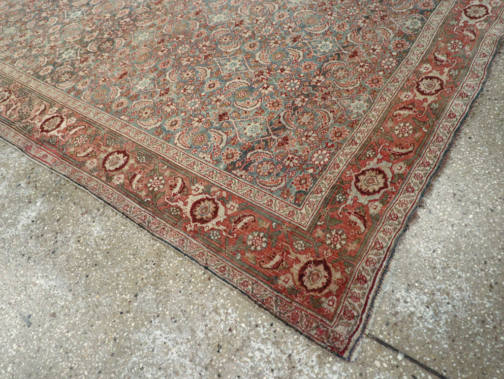 Antique Persian Bidjar Wide Gallery Runner, No.27665 - Staging