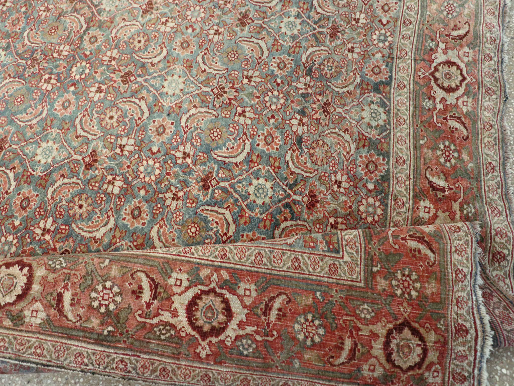 Antique Persian Bidjar Wide Gallery Runner, No.27665 - Staging