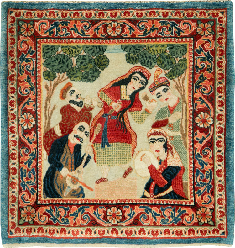 Vintage Persian Pictorial Sarouk, No.27667 - Staging