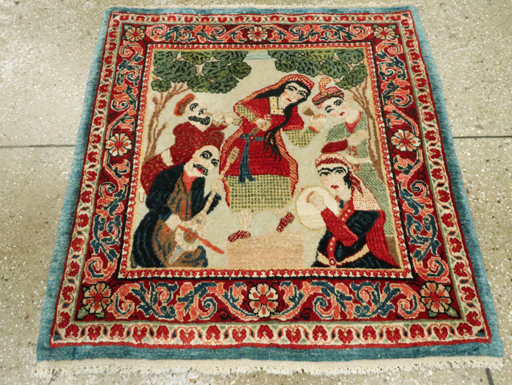 Vintage Persian Pictorial Sarouk, No.27667 - Staging