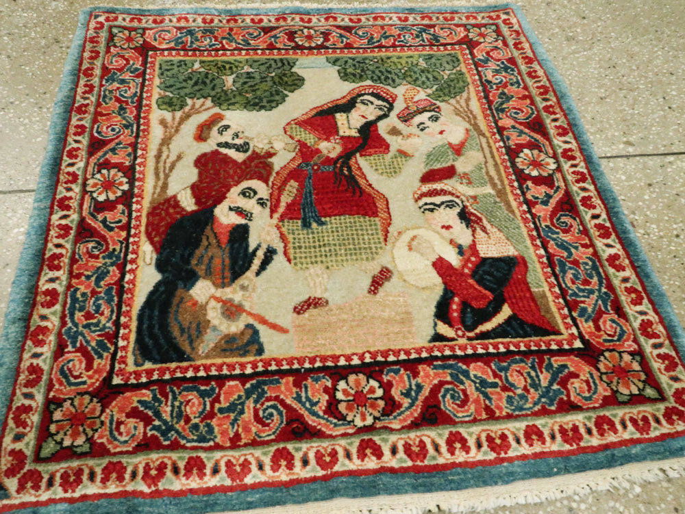 Vintage Persian Pictorial Sarouk, No.27667 - Staging