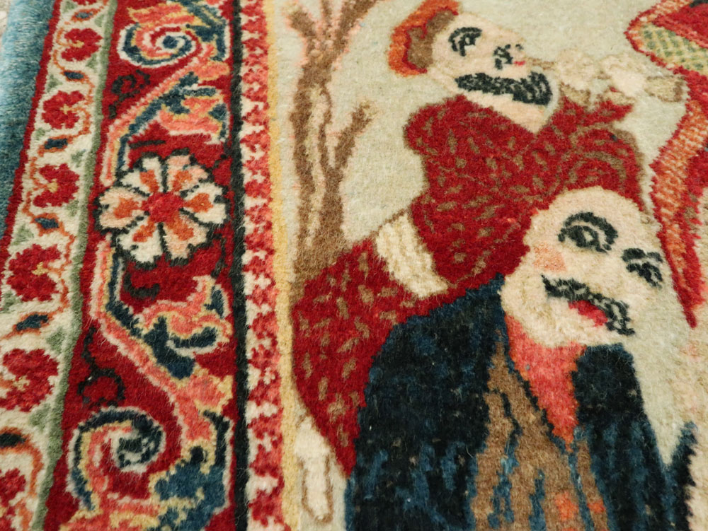 Vintage Persian Pictorial Sarouk, No.27667 - Staging