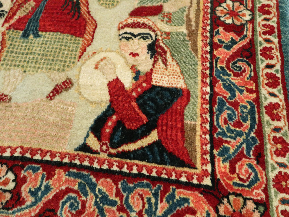 Vintage Persian Pictorial Sarouk, No.27667 - Staging