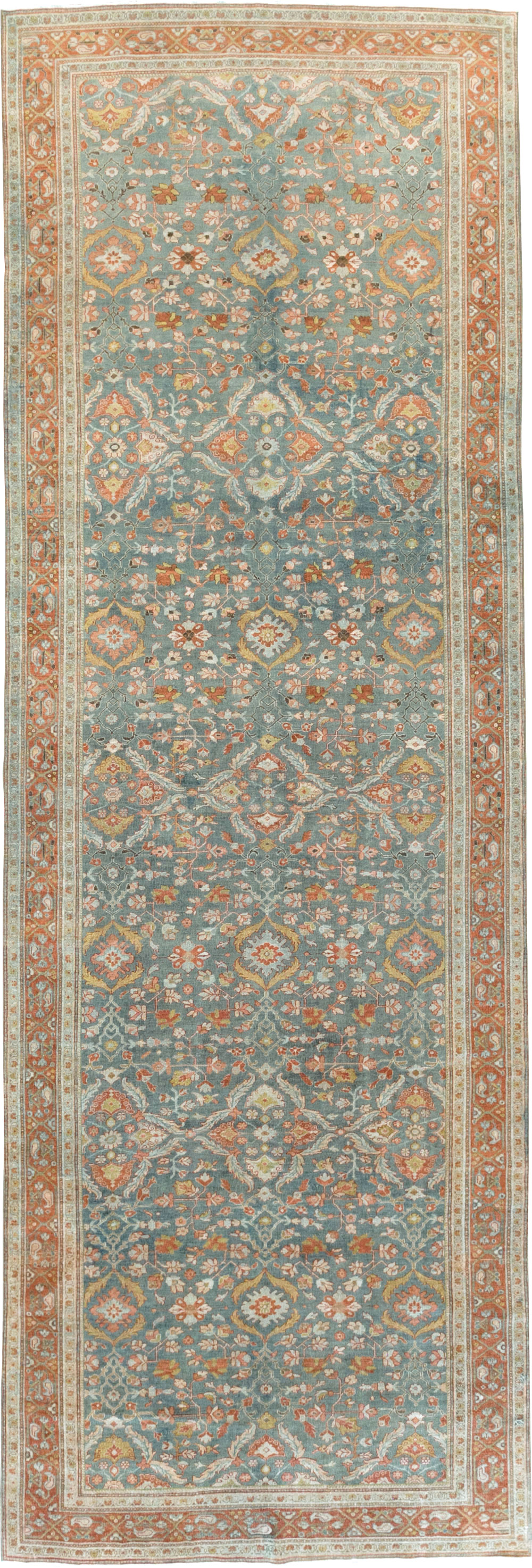 Antique Persian Sarouk Large Gallery Carpet, No.27670 - Staging