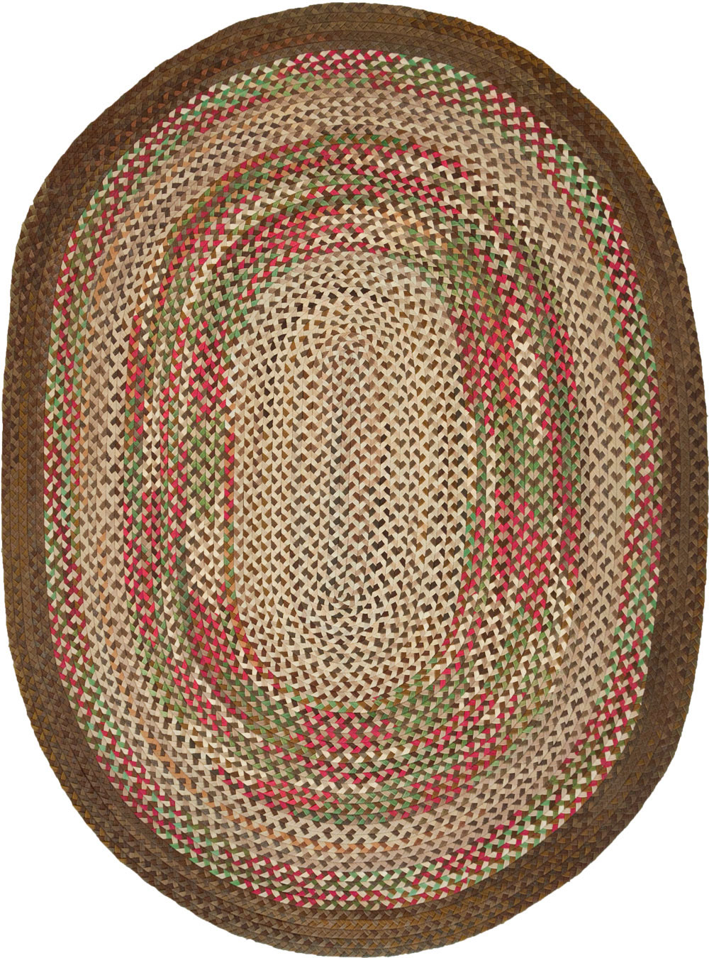 Vintage American Braid Rug, No.27671 - Staging