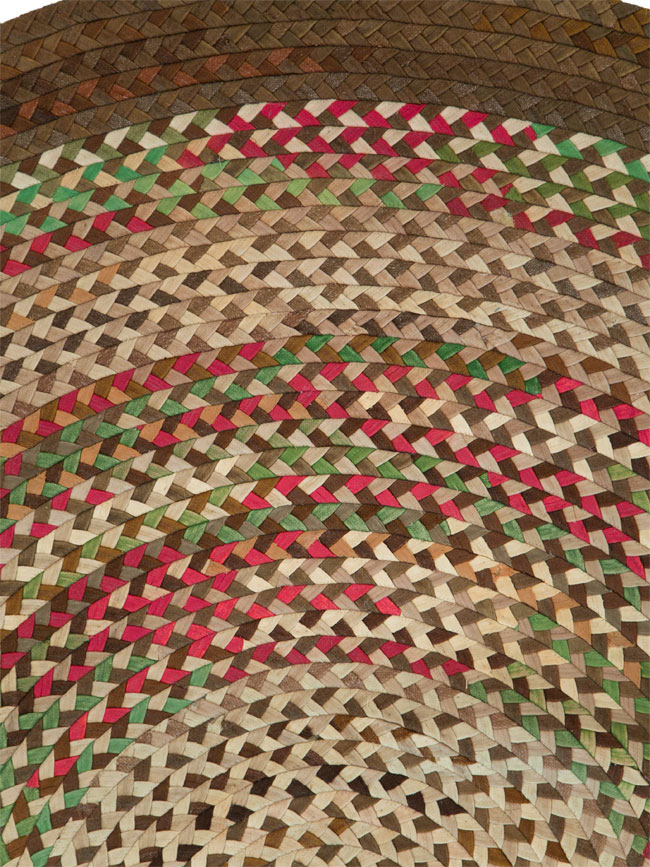 Vintage American Braid Rug, No.27671 - Staging