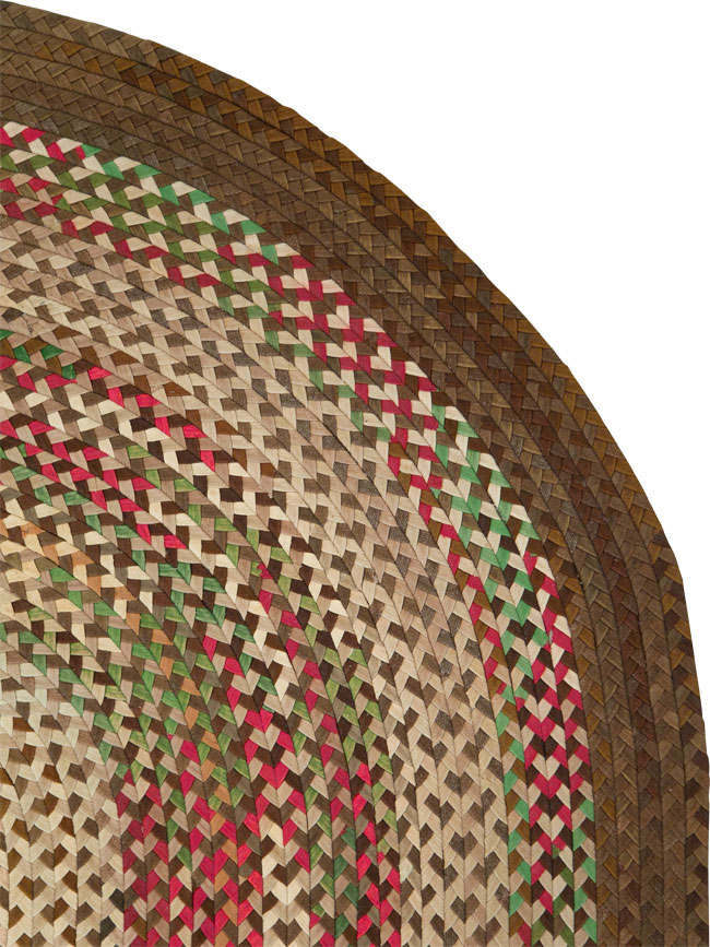 Vintage American Braid Rug, No.27671 - Staging