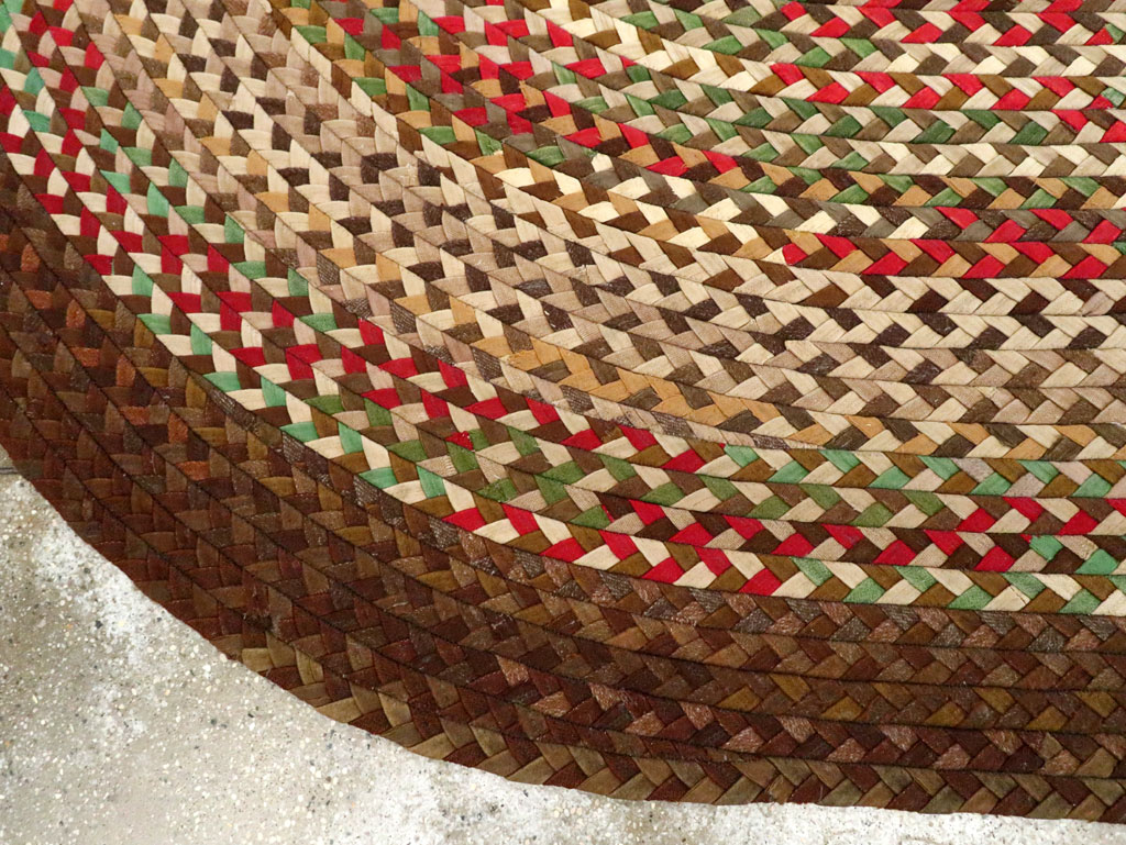 Vintage American Braid Rug, No.27671 - Staging