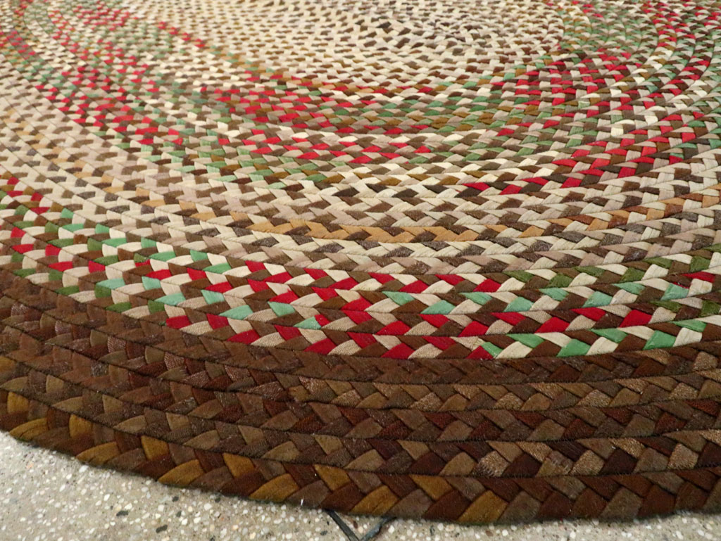Vintage American Braid Rug, No.27671 - Staging