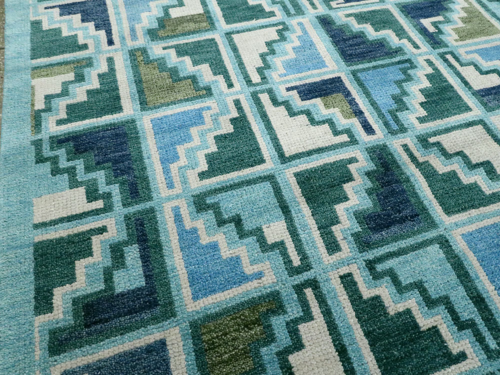 Swedish Inspired Contemporary Indian Large Carpet, No.27681 - Staging