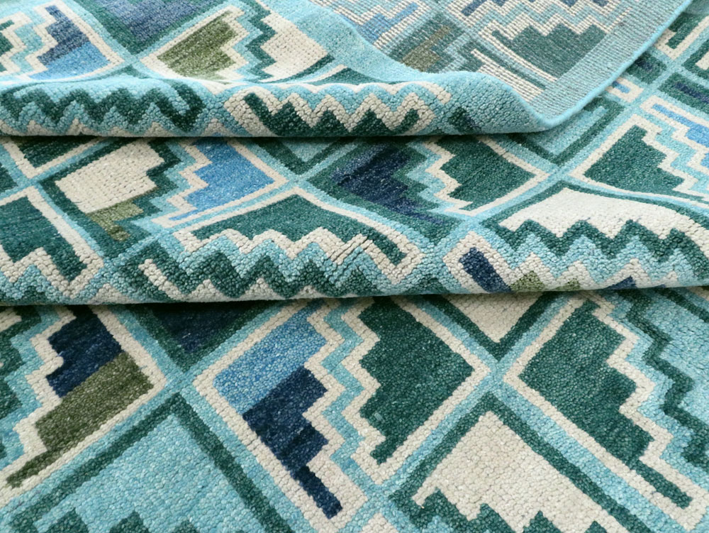 Swedish Inspired Contemporary Indian Large Carpet, No.27681 - Staging