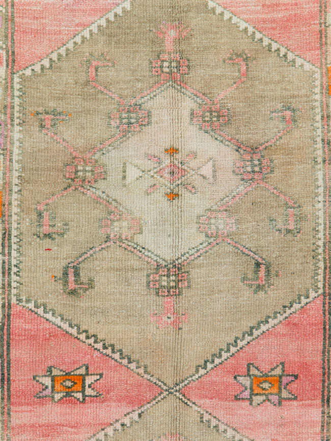 Vintage Turkish Anatolian Wide Gallery Runner, No.27682 - Staging