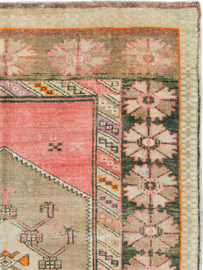 Vintage Turkish Anatolian Wide Gallery Runner, No.27682 - Staging