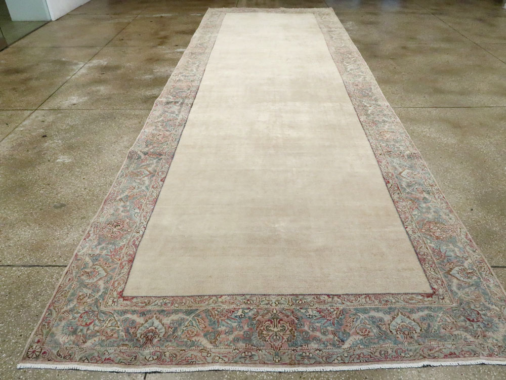 Antique Persian Lavar Kerman Gallery Carpet, No.27684 - Staging