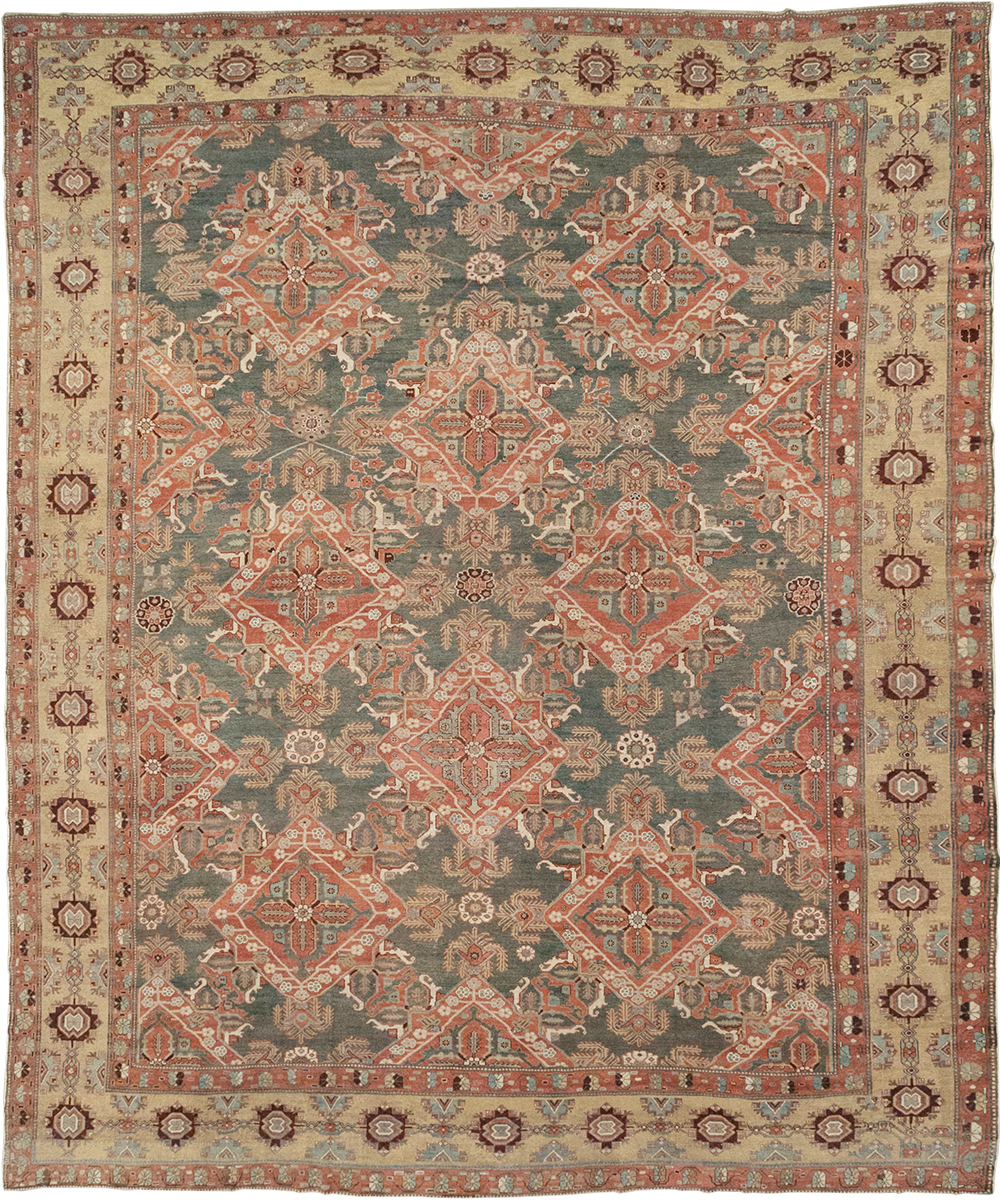 Antique Persian Bakhtiari Large Carpet, No.27692 - Staging