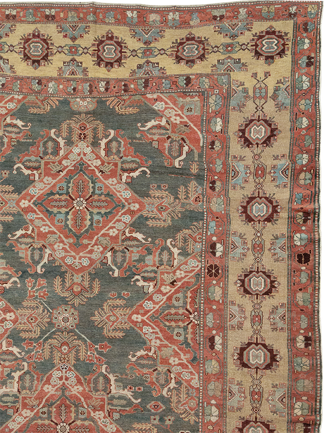 Antique Persian Bakhtiari Large Carpet, No.27692 - Staging