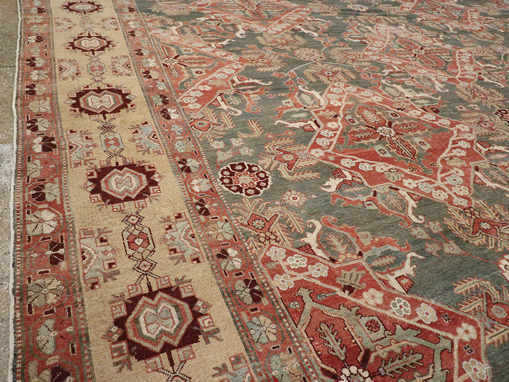 Antique Persian Bakhtiari Large Carpet, No.27692 - Staging