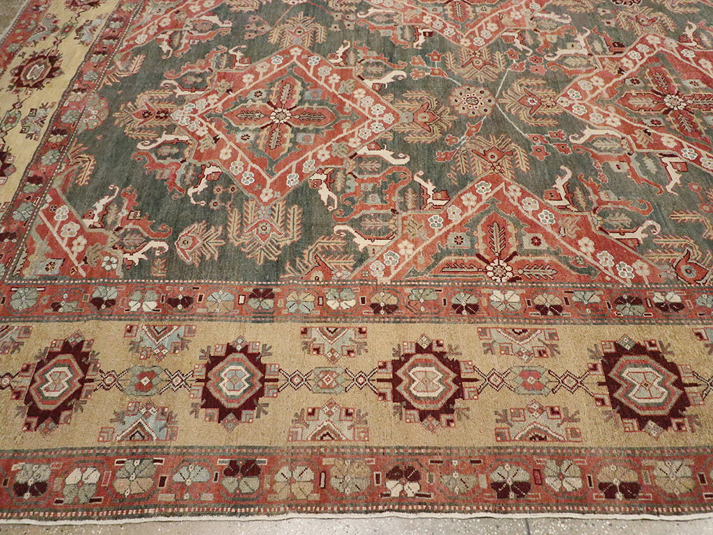 Antique Persian Bakhtiari Large Carpet, No.27692 - Staging