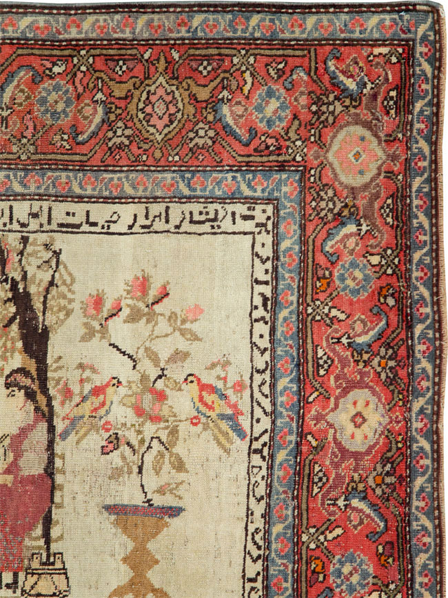 Antique Pictorial Karabagh Rug, No.27693 - Staging