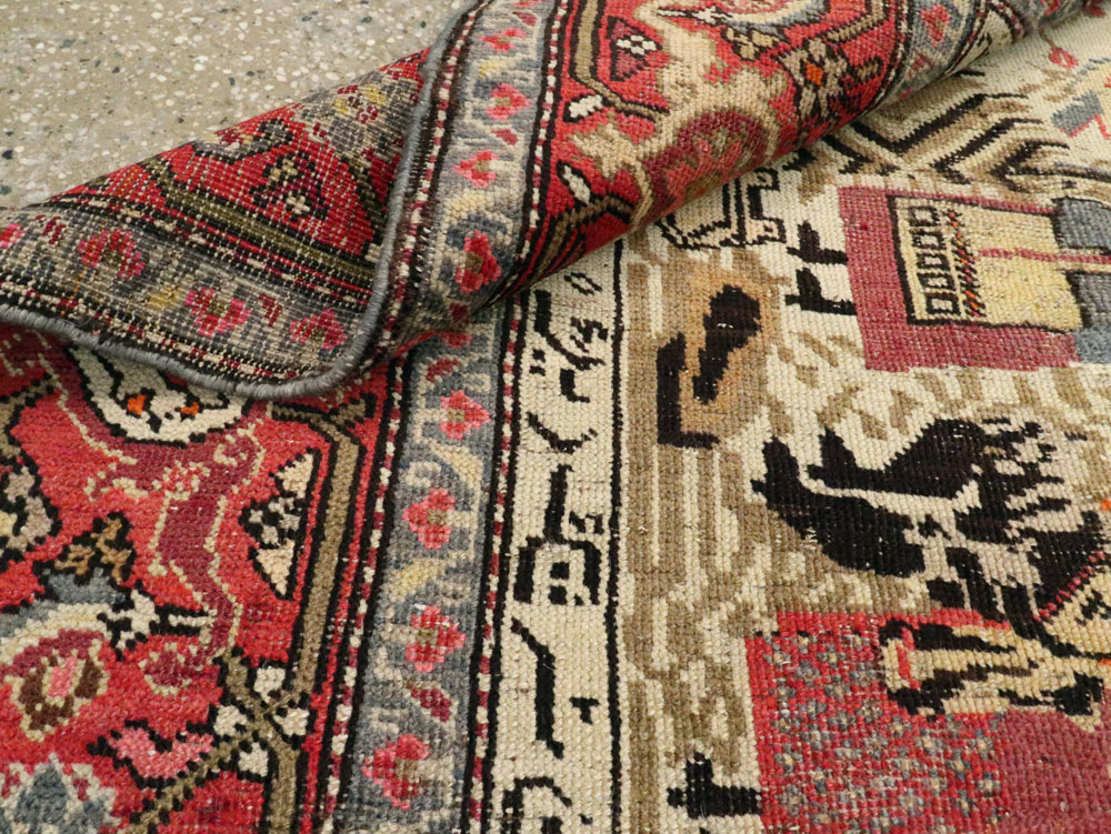 Antique Pictorial Karabagh Rug, No.27693 - Staging