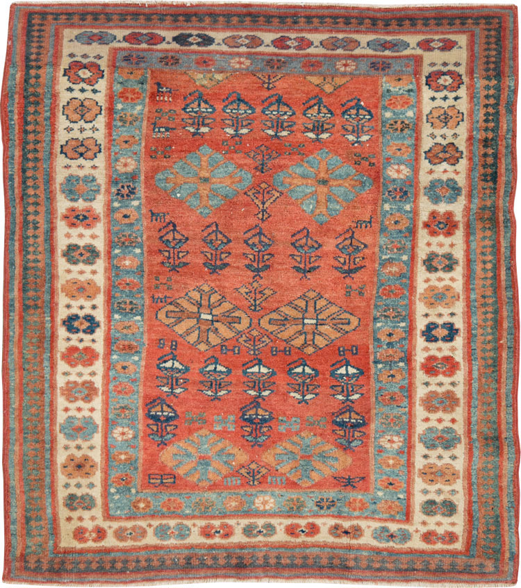 Antique Persian Bakshaish Rug, No.27708 - Staging