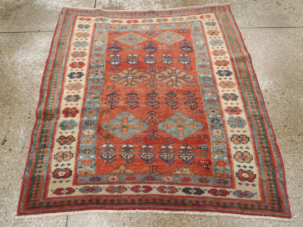 Antique Persian Bakshaish Rug, No.27708 - Staging