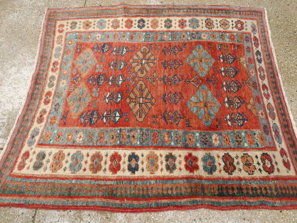 Antique Persian Bakshaish Rug, No.27708 - Staging