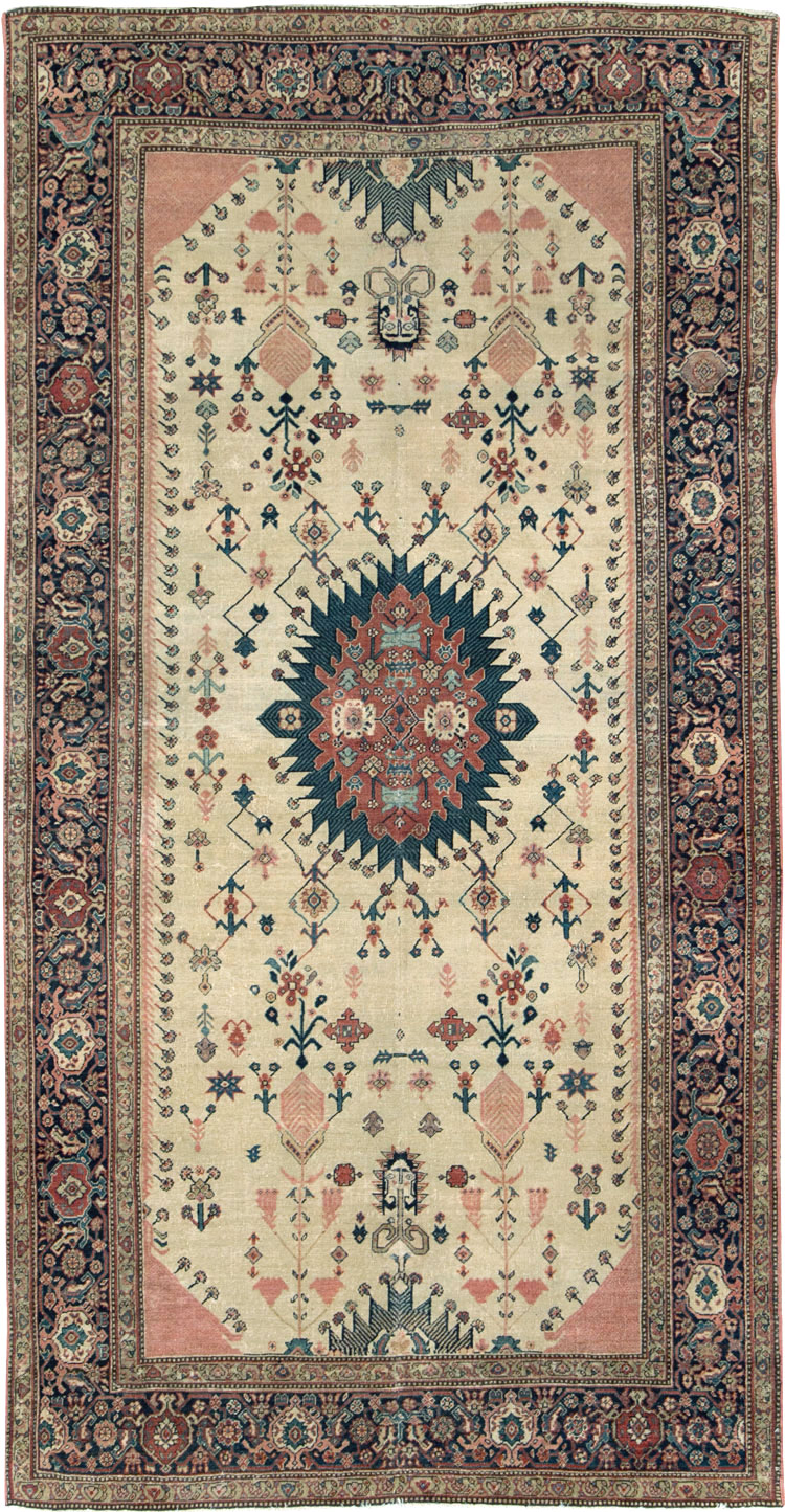 Antique Persian Fereghan Carpet, No.27714 - Staging