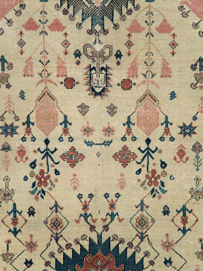 Antique Persian Fereghan Carpet, No.27714 - Staging