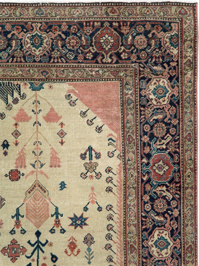 Antique Persian Fereghan Carpet, No.27714 - Staging