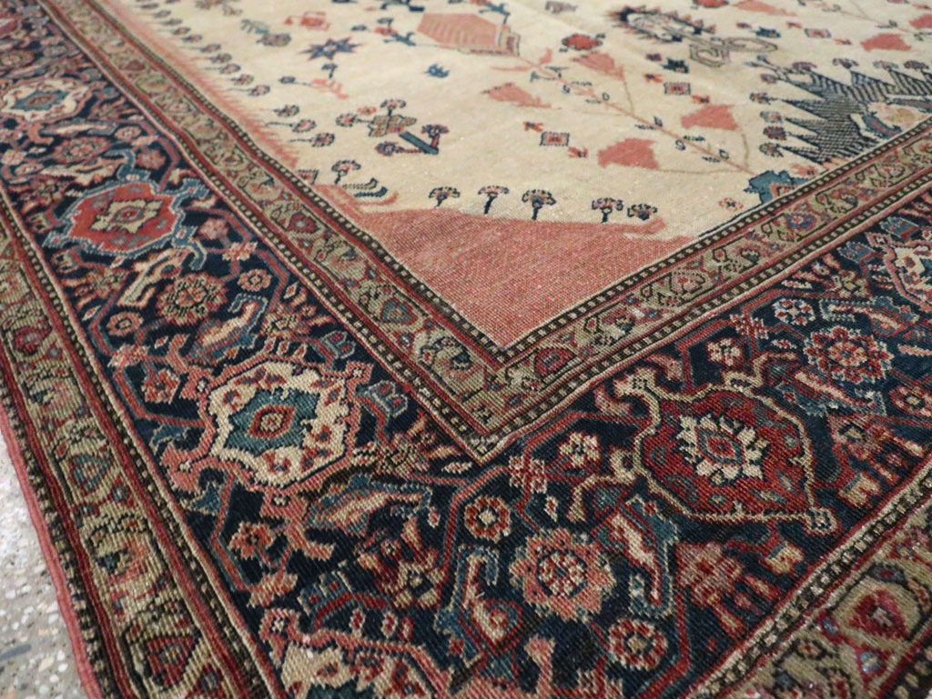 Antique Persian Fereghan Carpet, No.27714 - Staging