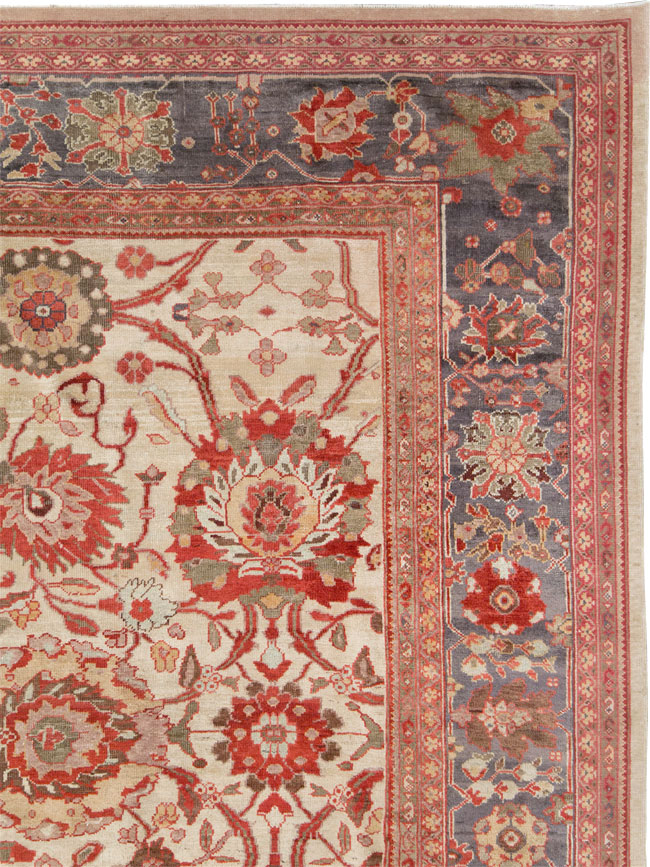 Antique Persian Sultanabad Carpet, No.27717 - Staging