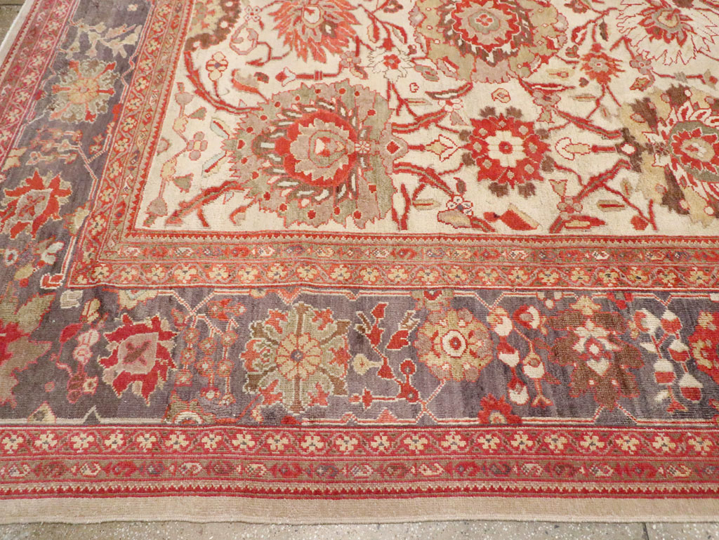 Antique Persian Sultanabad Carpet, No.27717 - Staging