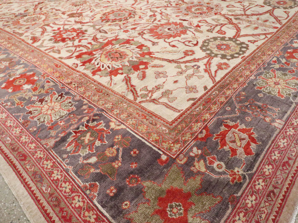 Antique Persian Sultanabad Carpet, No.27717 - Staging